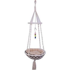 Macramé Hanging Cat Hammock - Cat Bed Indoor Cat Swing Nest Cat Lover Gifts